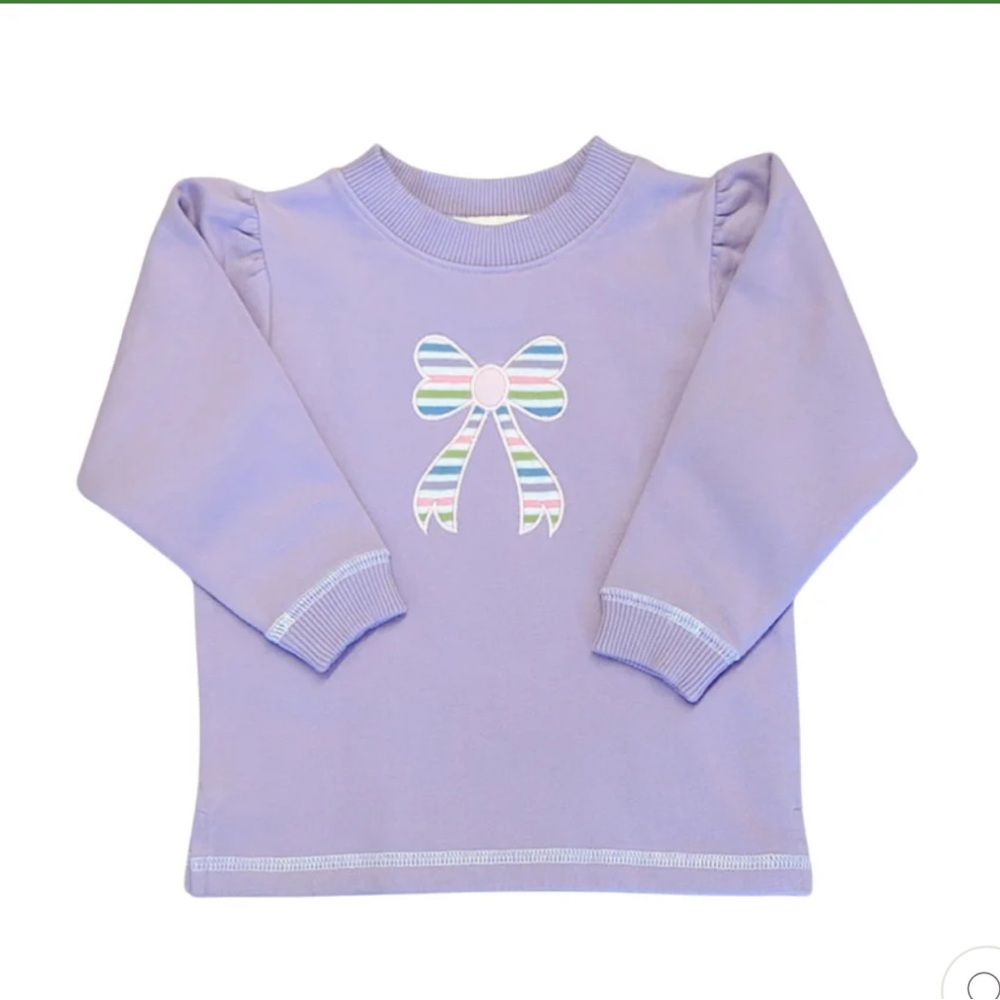 NWOT Luigi 3T Toddler Bow Purple Sweatshirt